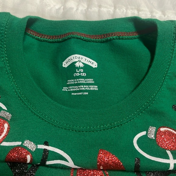 Kids Bundle of 2 Christmas Long Sleeve Tops Girls Size M/L - Picture 3 of 15
